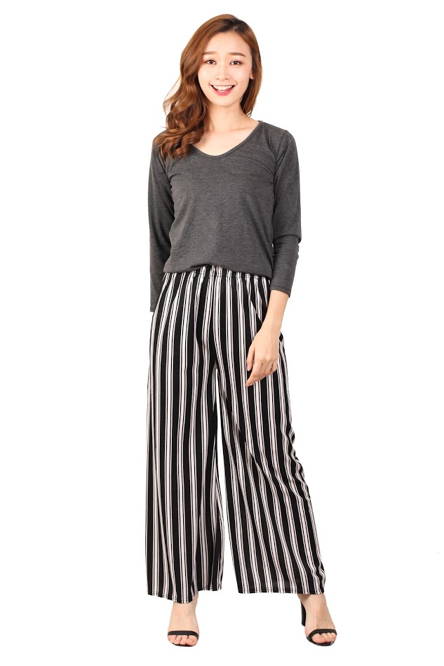 QA-447 Women Striped Pants 02